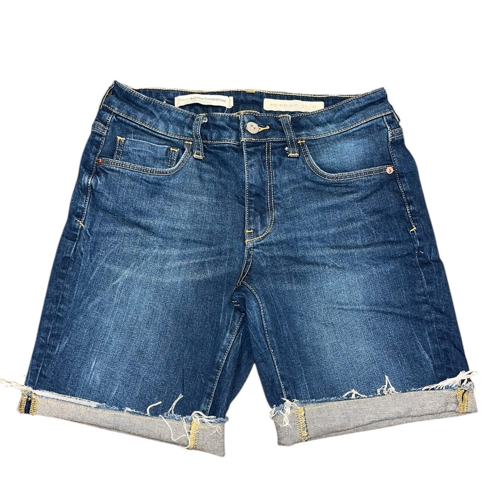 Pilcro and The Letterpress Mid-Rise Slim Denim Bermuda Shorts - Size 27